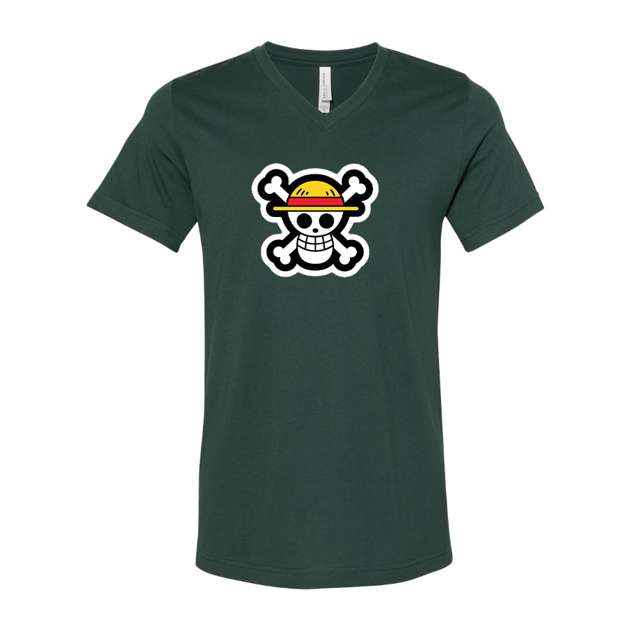 Men's Strawhat BELLA + CANVAS - Jersey V-Neck T-Shirt